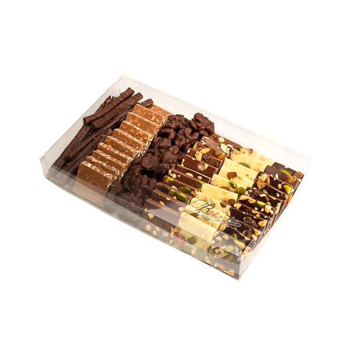 Chocolate 700 gramos, exquisito, palitos de naranja, nueces bañadas de chocolate, gianduja con almendra, paletas con frutos secos