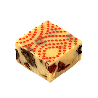 Chocolate blanco con frutos rojos, arándanos negros y arándanos rojos, mil y un chocolates